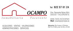 Horario de apertura Inmobiliaria Ocampo, Tacoronte
