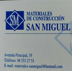 Horario de apertura Materiales de Construccion San Miguel S.l., Piedras Blancas