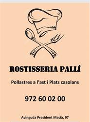Horario de apertura Rostissería Pallí, Palamós