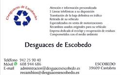 Horario de apertura DESGUACES DE ESCOBEDO., Escobedo de Camargo