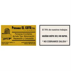 Persianas El Coto S.l. en Gijón (Este) - Horario de apertura