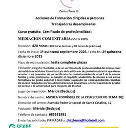 Horario de apertura Academia Centro Tema 10, Badajoz