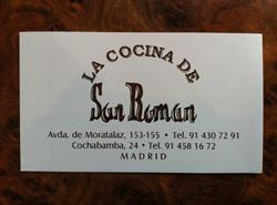 la Cocina de San Roman en Madrid (Chamartín) - Horario de apertura