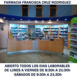 Horario de apertura Farmacia Francisca Cruz Rodríguez, Úbeda