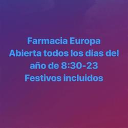 Horario de apertura Farmacia Europa, Puente Genil