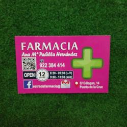 Horario de apertura Farmacia Estrada, Puerto de la Cruz