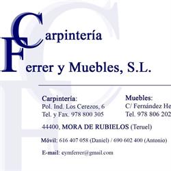 Horario de apertura Carpinteria Ferrer y Muebles S.l., Mora de Rubielos