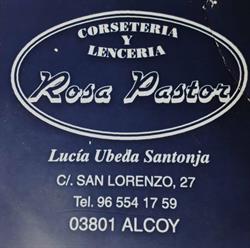Horario de apertura Corseteria Rosa Pastor, Alcoi