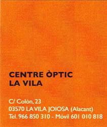 Horario de apertura Centre Optic la Vila, La Vila Joiosa