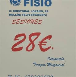 Horario de apertura Clínica Fisio, Hellín