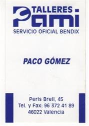 Horario de apertura Talleres Pami, Valencia
