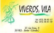 Horario de apertura Viveros Vila, Serós