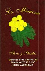 Horario de apertura Flores la Mimosa S.C., Zaragoza