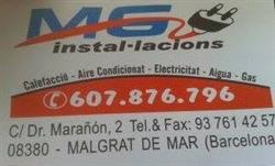 Horario de apertura M.g. Instalaciones, Malgrat de Mar