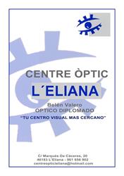 Horario de apertura Centre Optic L'eliana, 