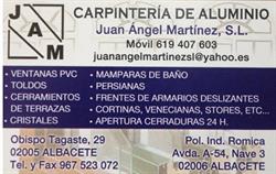 Horario de apertura Carpintería De Aluminio Juan Angel Martinez, Albacete