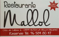 Horario de apertura Restaurante Mallol, Altea la Vella