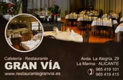 Horario de apertura Restaurante Gran Vía, La Marina