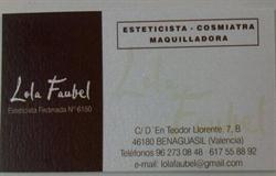 Horario de apertura Centro de Estética Lola Faubel, Benaguasil