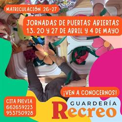 Horario de apertura Guarderías Recreo, Úbeda