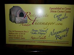 Horario de apertura Restaurante Asador Fuenmayor, Torres