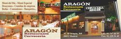 Horario de apertura Aragon Restaurante, Madrid