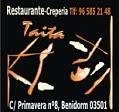 Horario de apertura Restaurante Taita, Benidorm