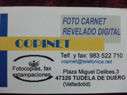 Horario de apertura Copinet, Tudela de Duero