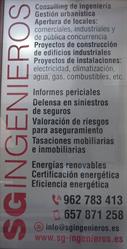 Horario de apertura Sg Ingenieros, Llíria