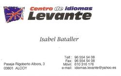 Horario de apertura Centro de Idiomas Levante, Alcoi