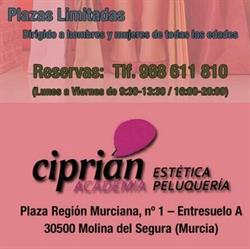 Horario de apertura Academia de Peluquería y Estética Ciprián, Molina de Segura