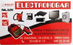 Horario de apertura ELECTROHOGAR - Tienda de venta y reparación de Electrodomésticos, Gavà