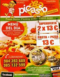 Horario de apertura Restaurante Italiano Picasso, Gijón