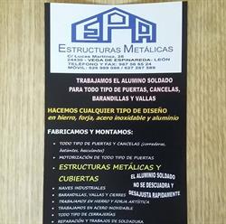 Horario de apertura Estructuras Metálicas Epa, S.l., Vega de Espinareda