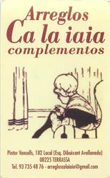 Horario de apertura Arreglos Ca la Iaia, Terrassa