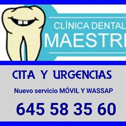 Horario de apertura Clínica Dental Maestre, Villena