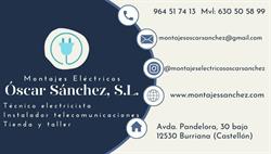 Horario de apertura Montajes Electricos Oscar Sanchez, Burriana