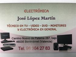 Horario de apertura Electrónica José López, Benimamet
