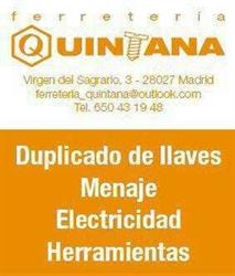 Horario de apertura Ferreteria Quintana, Madrid