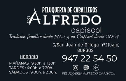 PELUQUERÍA DE CABALLEROS ALFREDO CAPISCOL en Burgos (Capiscol) - Horario de apertura