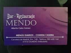 Horario de apertura Restaurante Mendo, Olmedo