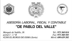 Horario de apertura Asesoria de Pablo Del Valle C.b., El Burgo de Osma