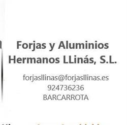 Horario de apertura Forjas y Aluminio Hermanos Llinas, Barcarrota