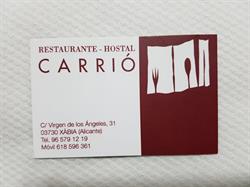 Horario de apertura Hostal Restaurante Carrió, Jávea