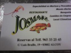 Horario de apertura Josmar Restaurante, Alcoi