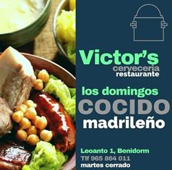 Horario de apertura Restaurante/Cervecería Víctor, Benidorm