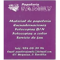 Horario de apertura Papelería Family, Sevilla