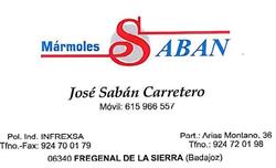 Marmoles Saban en Fregenal de la Sierra (Fregenal De La Sierra.poligono Infrexsa 10-12) - Horario de apertura