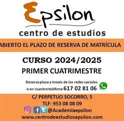 Horario de apertura Centro de Estudios Epsilon, Jaén