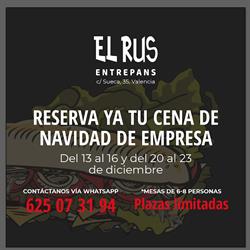El Rus Entrepans en Valencia (Eixample) - Horario de apertura